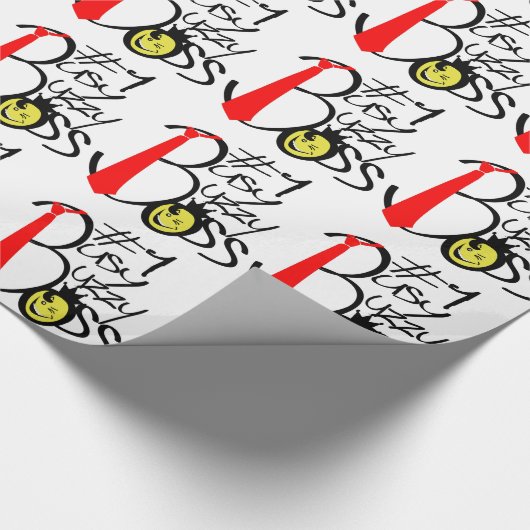 #1 baas grappige werkdocumenten cadeaupapier (Hoek)