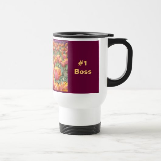 #1 Baas mok cadeaus Tulp Bloemen Baas Dag Mokken (Rechts)