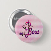 #1 baas ronde button 5,7 cm (Voorkant /achterkant)