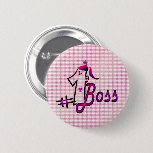 #1 baas ronde button 5,7 cm (Voorkant /achterkant)