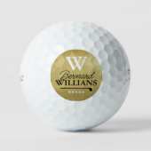 #1 Bal in Golf Classy Rich Monogrammed (Voorkant)