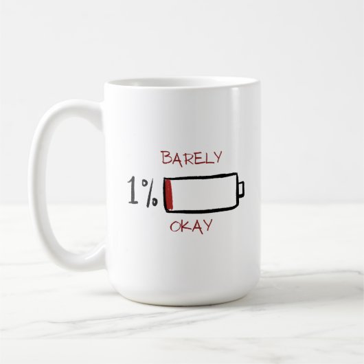 1% Barely Okay Battery Life Koffiemok (Links)