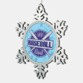 #1 Baseball Pap Kerstboom Snowflake Ornament (Rechts)