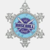 #1 Baseball Pap Kerstboom Snowflake Ornament (Voorkant)