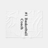 #1 Basketbal coach Fleece Deken (Voorkant (Horizontaal))