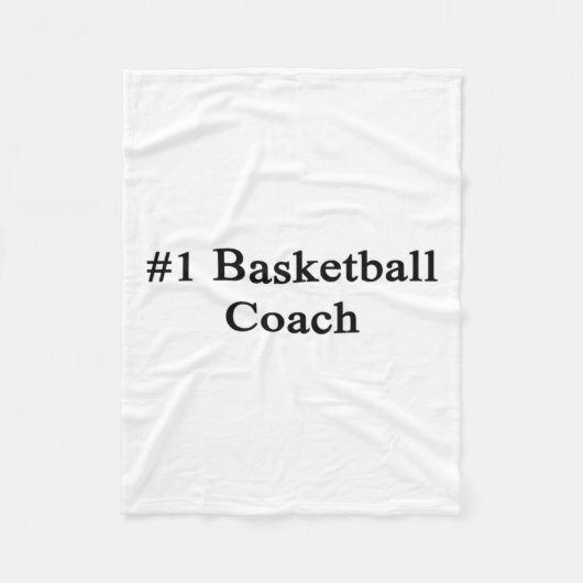 #1 Basketbal coach Fleece Deken (Voorkant)