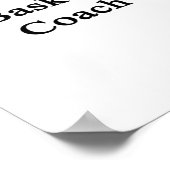 #1 Basketbal coach Poster (Hoek)