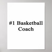 #1 Basketbal coach Poster (Voorkant)