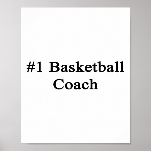 #1 Basketbal coach Poster (Voorkant)