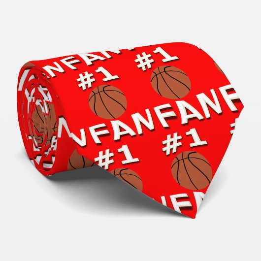 #1 Basketball Fan Stropdas (Opgerold)