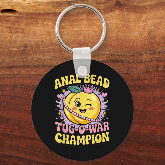 #1 Bead Tug O War Champion Naughty Adults Gag Joke Sleutelhanger (Voorkant)
