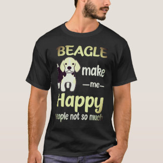 1 Beagle maakt me gelukkig Mensen niet zo veel Bea T-shirt