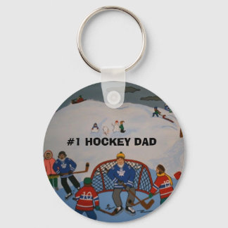#1 Belangrijkste keten van HOCKEY DAD Sleutelhanger
