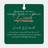#1 Best Coach Baseball Team Photo Appreciation Metalen Ornament (Achterkant)