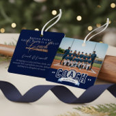 #1 Best Coach Baseball Team Photo Appreciation Metalen Ornament