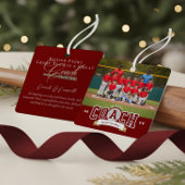 #1 Best Coach Baseball Team Photo Appreciation Metalen Ornament