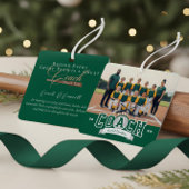 #1 Best Coach Baseball Team Photo Appreciation Metalen Ornament
