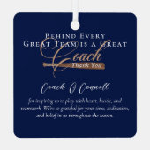 #1 Best Coach Baseball Team Photo Appreciation Metalen Ornament (Achterkant)