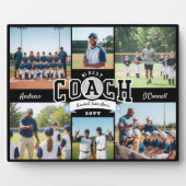 #1 Best Coach Team Photo Collage Appreciation Gift Fotoplaat (Voorkant)