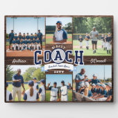 #1 Best Coach Team Photo Collage Appreciation Gift Fotoplaat (Voorkant)