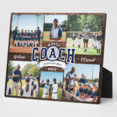 #1 Best Coach Team Photo Collage Appreciation Gift Fotoplaat (Zijkant)
