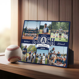 #1 Best Coach Team Photo Collage Appreciation Gift Fotoplaat
