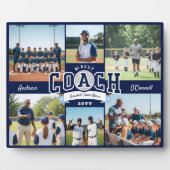 #1 Best Coach Team Photo Collage Appreciation Gift Fotoplaat (Voorkant)
