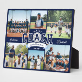 #1 Best Coach Team Photo Collage Appreciation Gift Fotoplaat (Zijkant)