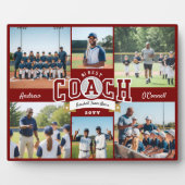 #1 Best Coach Team Photo Collage Appreciation Gift Fotoplaat (Voorkant)