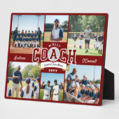 #1 Best Coach Team Photo Collage Appreciation Gift Fotoplaat (Zijkant)
