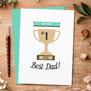 1 Best Dad Award Whimsy Trophy Vaderdag