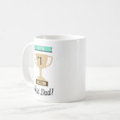 1 Best Dad Award Whimsy Trophy Vaderdag Koffiemok (Voorkant links)