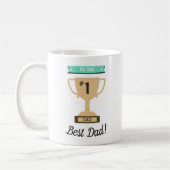 1 Best Dad Award Whimsy Trophy Vaderdag Koffiemok (Links)