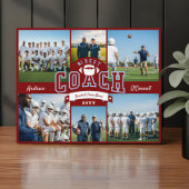 #1 Best Football Coach Photo Appreciation Gift Fotoplaat