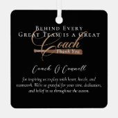 #1 Beste Coach Honkbal Team Foto Waardering Metalen Ornament (Achterkant)
