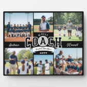 #1 Beste Coach Team Fotocollage Waarderingsgeschen Fotoplaat (Voorkant)