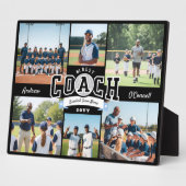 #1 Beste Coach Team Fotocollage Waarderingsgeschen Fotoplaat (Zijkant)