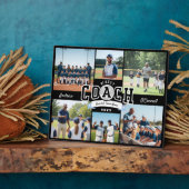 #1 Beste Coach Team Fotocollage Waarderingsgeschen Fotoplaat (Zijkant)