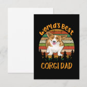 1 Beste Corgi-vader ter Wereld Informatiekaartje (Voorkant / Achterkant)