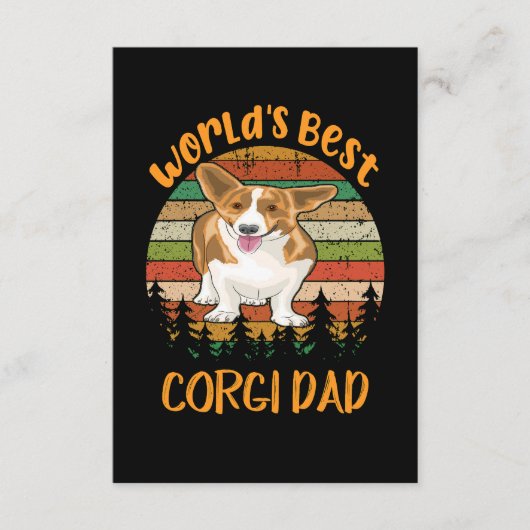 1 Beste Corgi-vader ter Wereld Informatiekaartje (Voorkant)