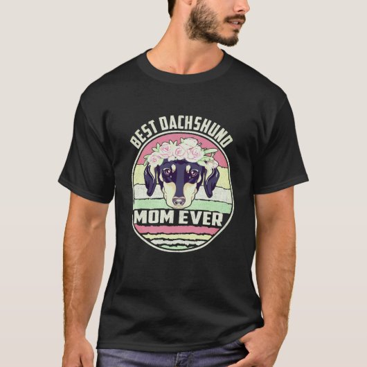 1 Beste Dachshund Moeder Ooit Vintage T-shirt (Voorkant)