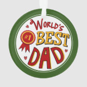 #1 BESTE DAD Fun Cool-kerstcadeau van Kinderen Ornament (achterkant)