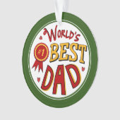 #1 BESTE DAD Fun Cool-kerstcadeau van Kinderen Ornament (voorkant)