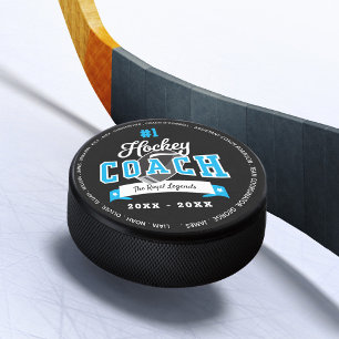 #1 Beste Hockey Coach Gepersonaliseerde Team Roste Puck