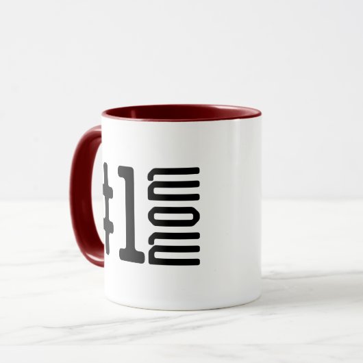 #1 Beste moeder Mok – gepersonaliseerd koffiegesch (Voorkant links)