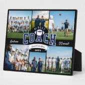 #1 Beste Voetbalcoach Fotowaarderingsgeschenk Fotoplaat (Zijkant)