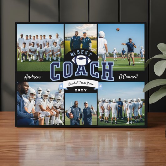 #1 Beste Voetbalcoach Fotowaarderingsgeschenk Fotoplaat
