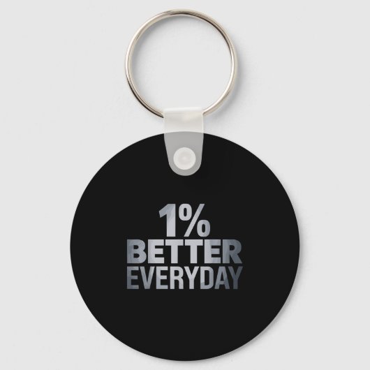 1% beter dagelijks Motivatie Sleutelhanger (Voorkant)