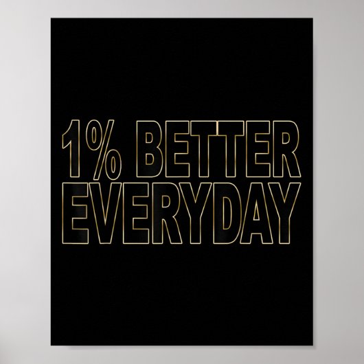 1% beter elke dag - Motivatie offerte Poster (Voorkant)