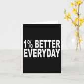 1% Beter Elke Dag - Motiverende Quote  Kaart (Gele Bloem)